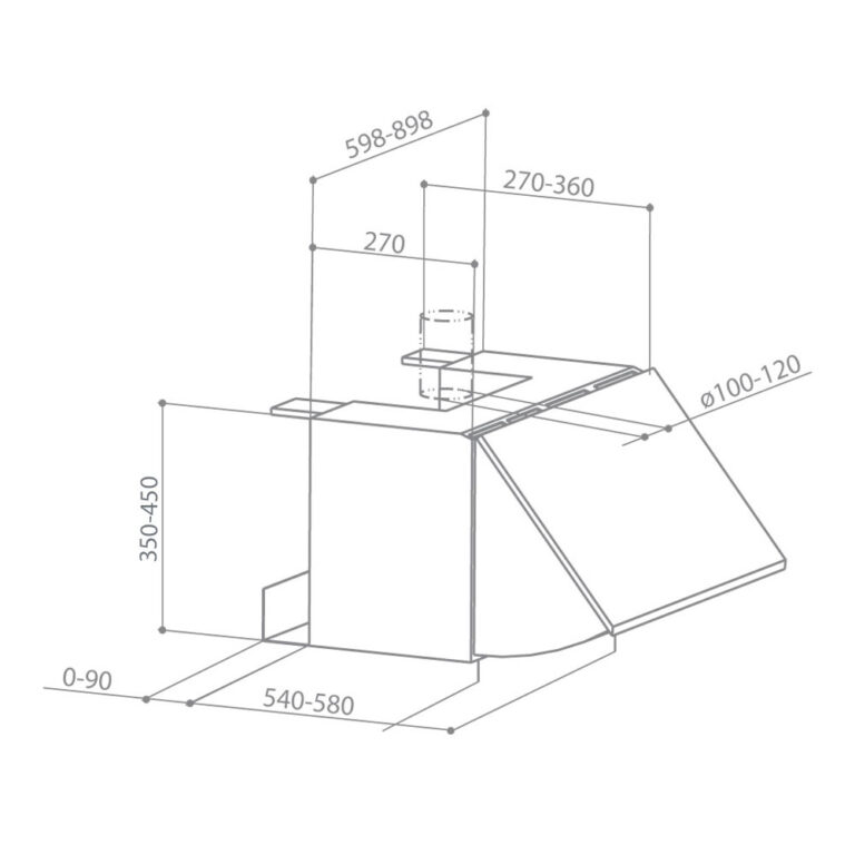 Faber Integrated Extractor Hood 60cm, Single Motor