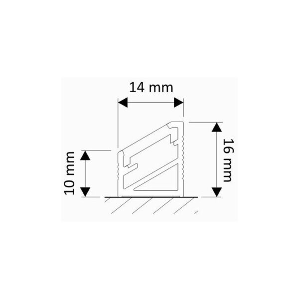U-LINE-Corner-Aluminium-Profile-Dimension