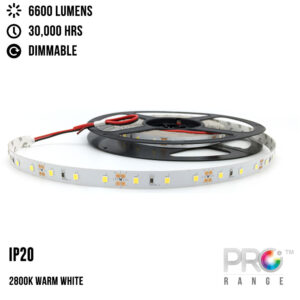XE PRO 24V 5M Flexible LED Strip Lighting - 60LED/M 2835 SMD IP20 2800K