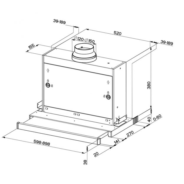 Faber Omnia Telescopic Extractor Hood Xpress Electrical
