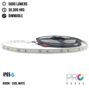 XE PRO 24V 5M Flexible LED Strip Lighting - 60LED/M 2835 SMD IP65 6000K