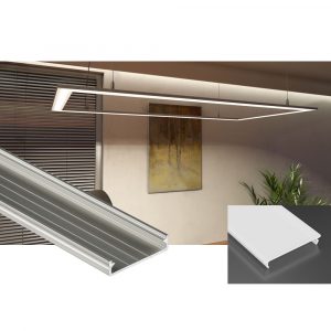 Antares Suspension Aluminium LED Profile with Opal Diffuser (2 Mtrs)