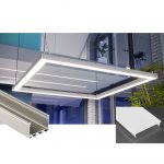 Damaged - Vega Suspension Aluminium LED Profile with Opal Diffuser (2 Mtrs)