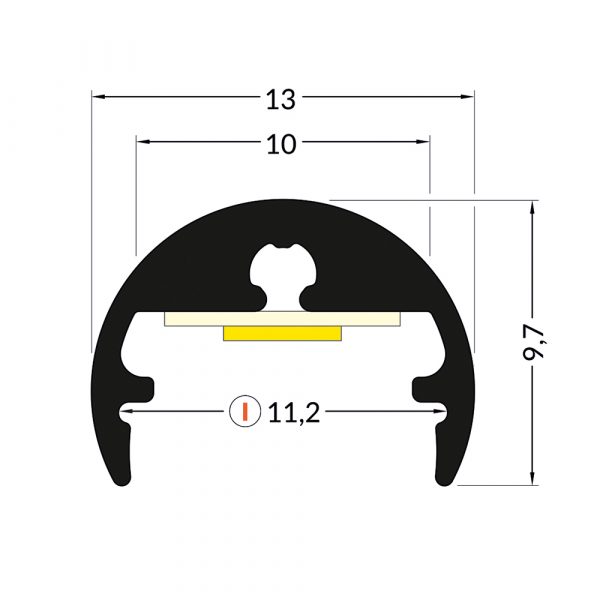 PEN8 Circular Display Profile Dimension