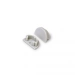 ARC12 LED Profile Grey Curved End Caps