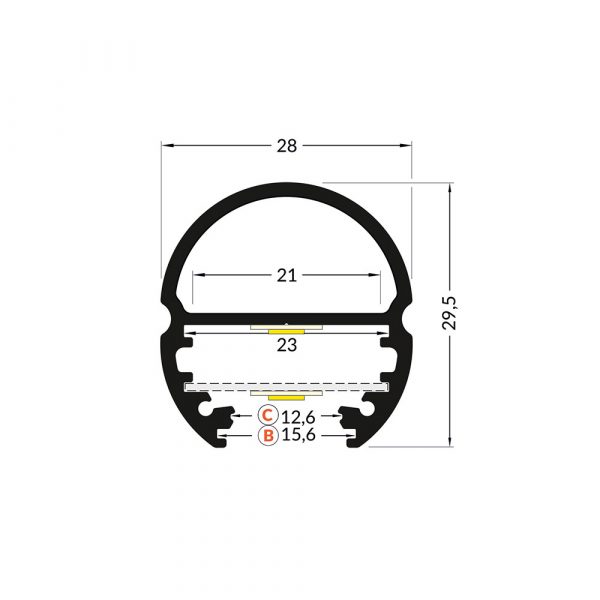 OVAL20-Wardrobe-Rail-Profile-Dimension