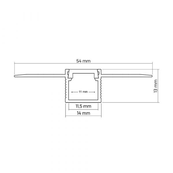 U-LINE-180-Plaster-In-Internal-Corner-Aluminium-Profile-Dimension
