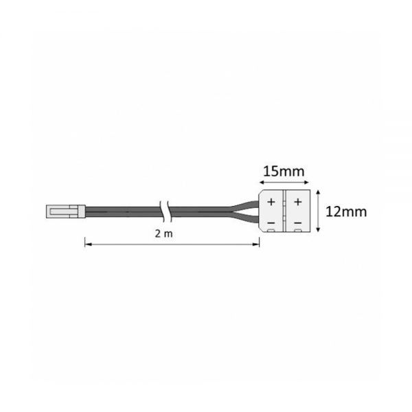 CABLE FOR 8 MM LED STRIPS WITH MINI-VECTOR