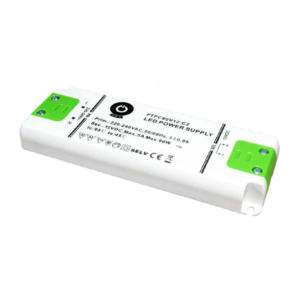 POS 60W, 12V DC Constant Voltage Switching LED Driver