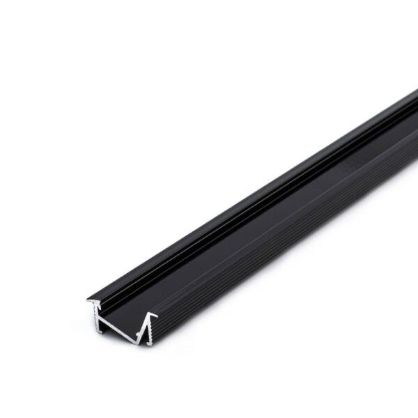 U-LINE Angle Black Recessed Aluminium Profile, 2 Meters