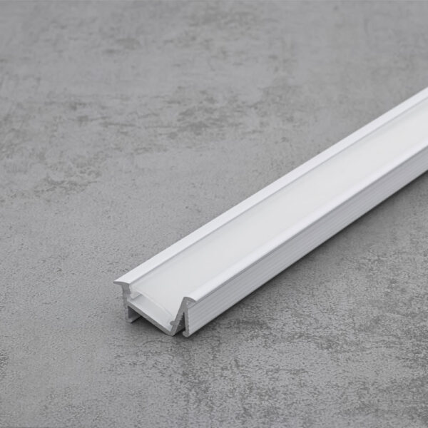 U-LINE Angle White Recessed Aluminium Profile, 2 Meters