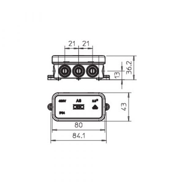 OBO-A6-IP55-Junction-Box-Dimension