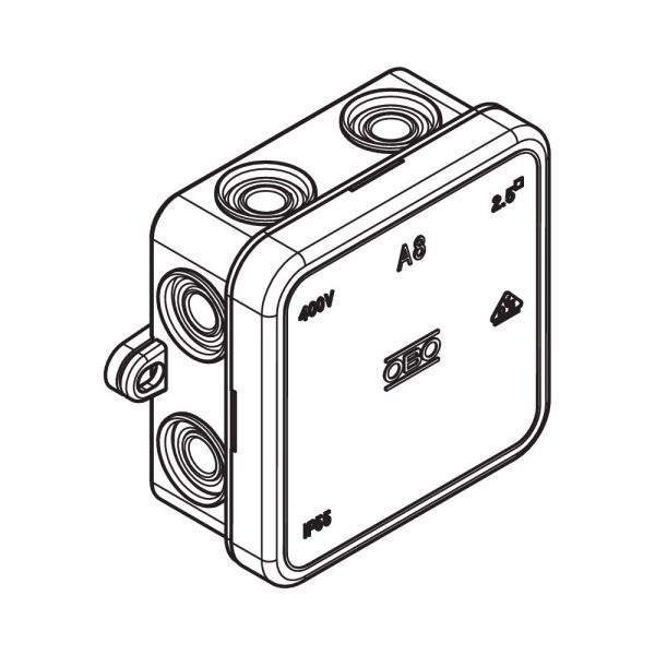 OBO-A8-IP55-Junction-Box-Drawing