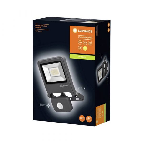 Ledvance-Endura-Sensor-Floodlight-20W,-3000K-Packaging-Image