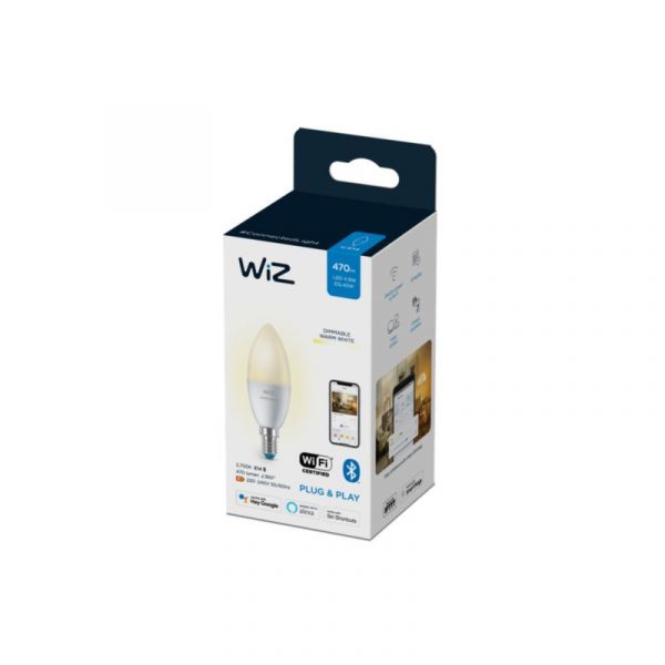 WiZ-Candle-Smart-Bulb-E14,-Warm-White-pakaging_