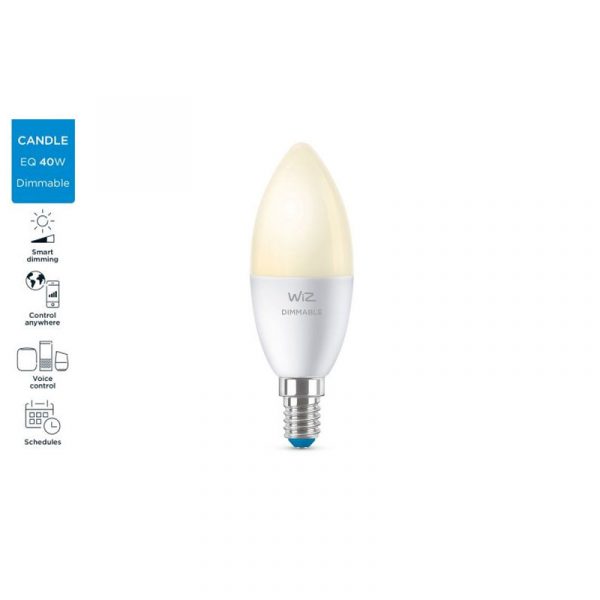 WiZ-Candle-Smart-Bulb-E14,-Warm-White