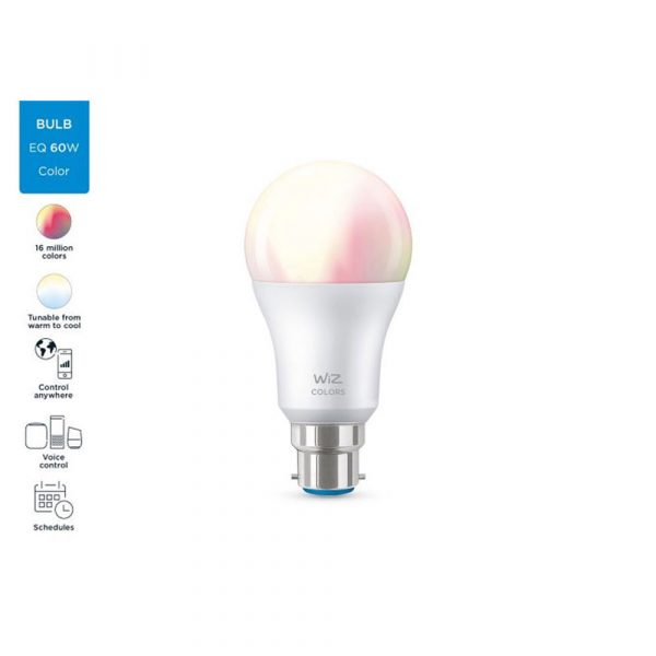 WiZ GLS Smart Bulb B22, RGB + Tunable White