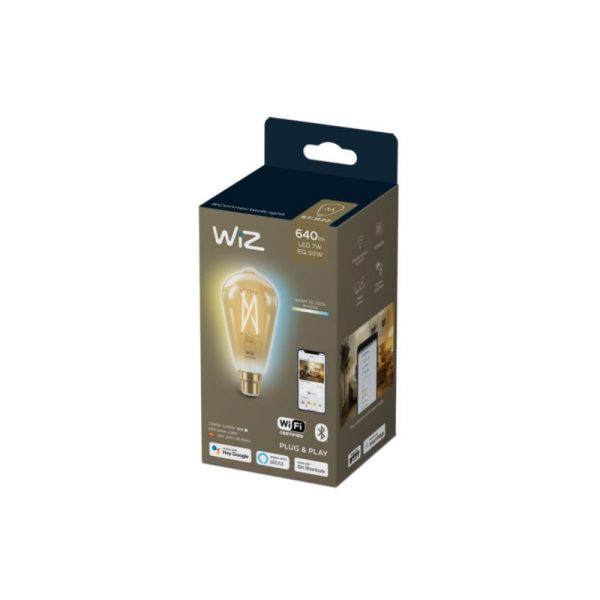 WiZ-ST64-Vintage-Smart-Bulb-B22,-Tunable-White-Pakaging