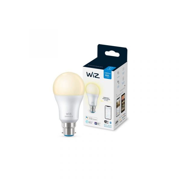 WiZ-Whites-GLS-Smart-Bulb-B22,-Warm-White-Pakaging_