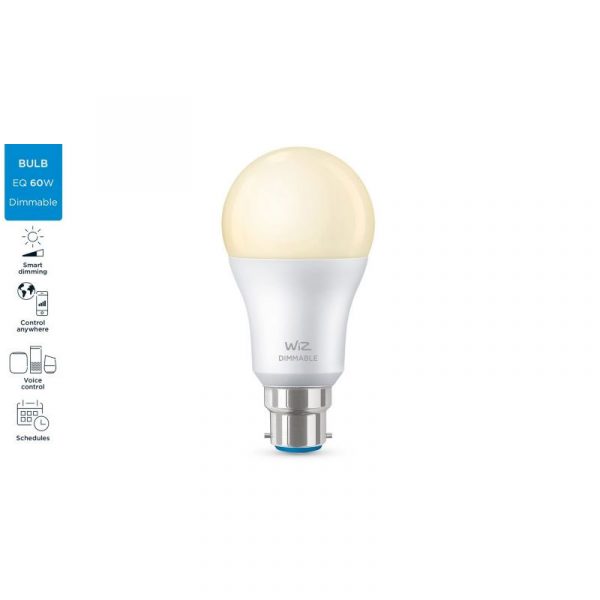 WiZ-Whites-GLS-Smart-Bulb-B22,-Warm-White
