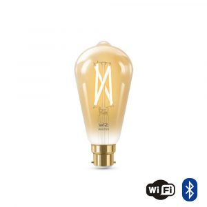 WiZ ST64 Vintage BLE Smart Bulb B22, Tunable White
