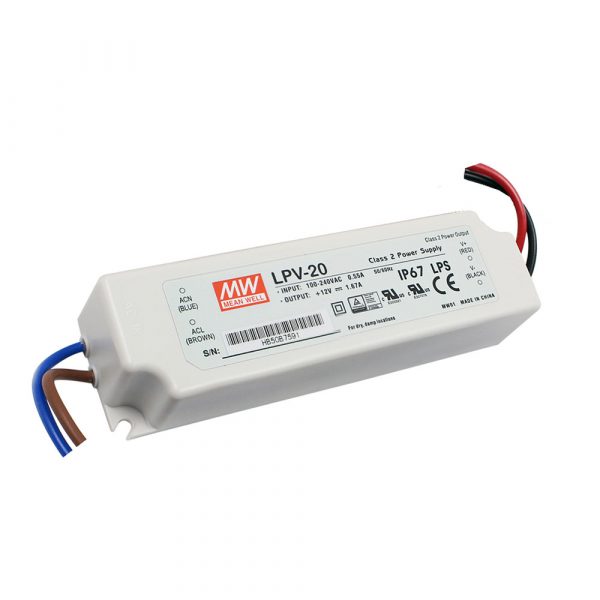 Mean Well LPV 20W DC Switching LED Power Supply / Driver