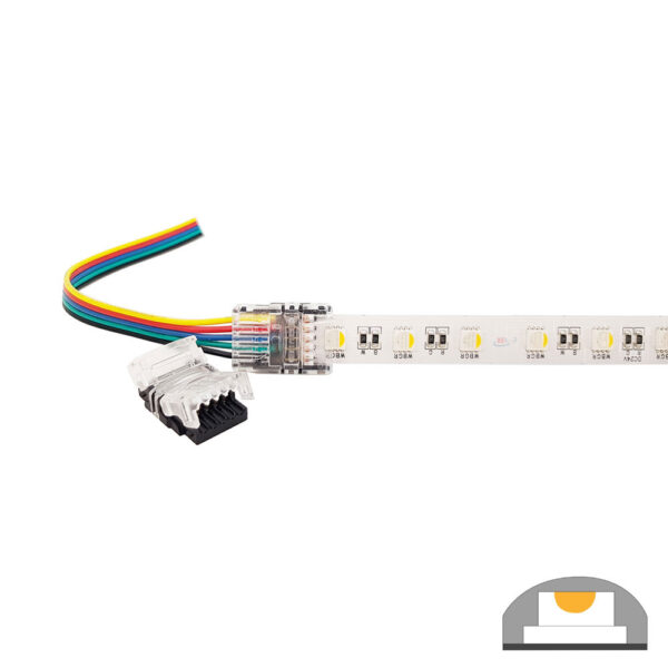 Splice Strip to Wire Connector IP65, RGBW 12mm, 5 Pin