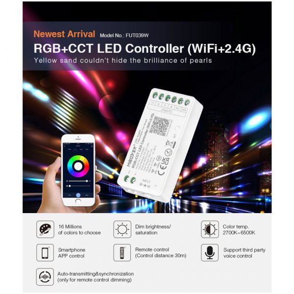 Mi-Light WiFi+RF RGB+CCT LED Controller