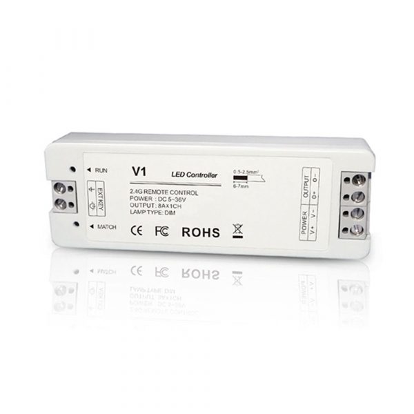 Single Color LED Controller with 1-Zone RF Remote