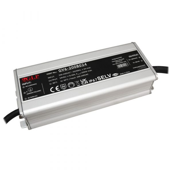 GLP GV6 200W, Constant Voltage IP67 LED Driver