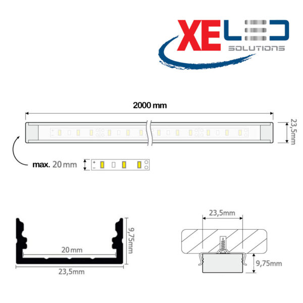 XL-Surface-D-Line-Aluminium-Profile-Diagram