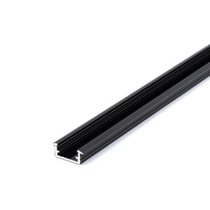 MINI U-LINE Black Recessed Aluminium Profile, 2 Meters