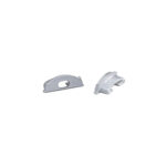 Mini Surface D-Line Profile Grey End Caps, Set