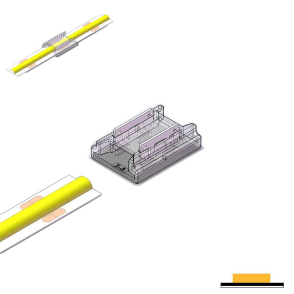 Mini-Series-Splice-Strip-to-Strip-Connector,-8mm/10mm-2-Pin