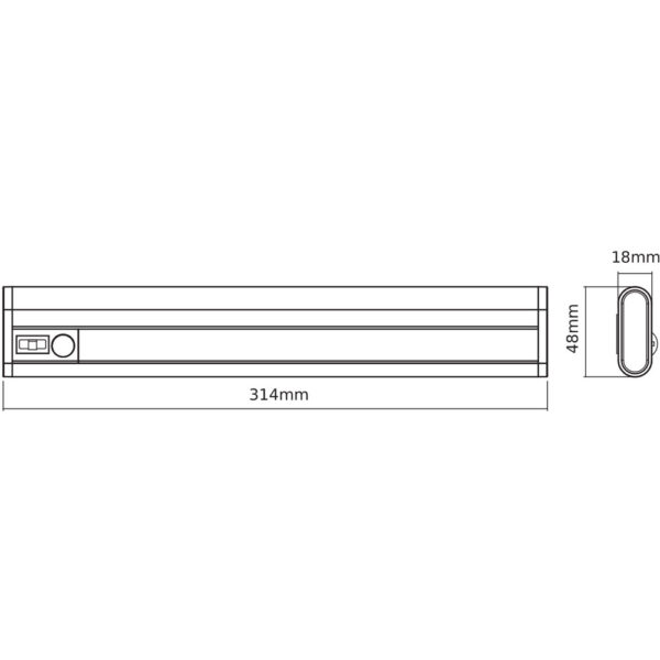LEDVANCE-Linear-Magnetic-LED-Battery-Light,-300mm-Dimension