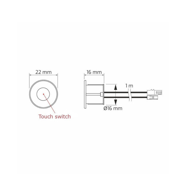 Touch Recessed Switch with Dimming
