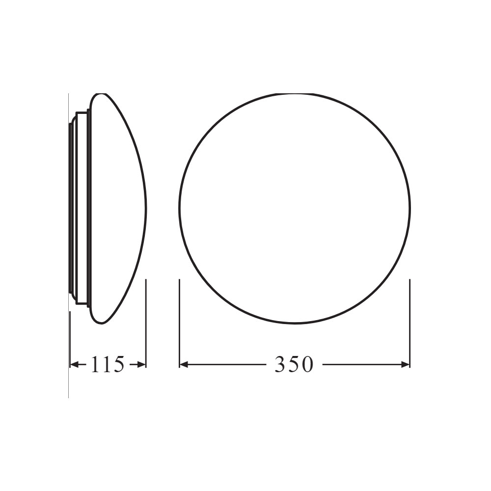 LEDVANCE-Surface-18W-Circular-350-Light-Dimension