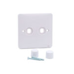 Hager Sollysta 2G Double Dimmer Plate