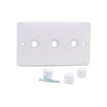 Hager Sollysta 3G Triple Dimmer Plate