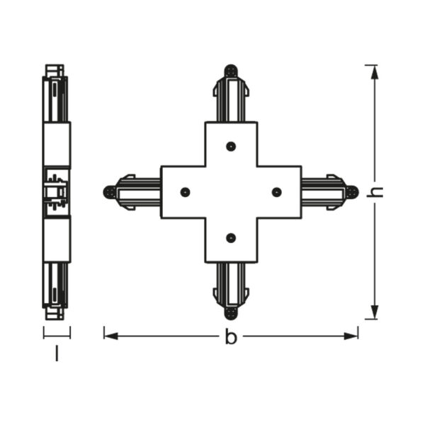 LEDVACE-Tracklight-Cross-Connector-Dimension