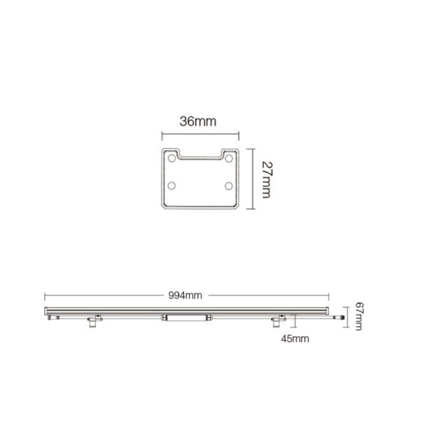 MIBOXER RF RGB-CCT LED Wall Washer Light Dimension