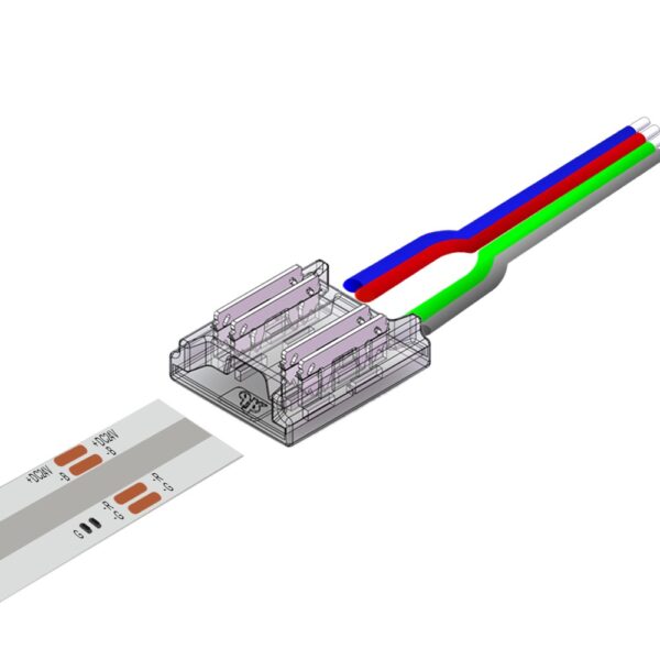 Mini Series Splice Strip to Wire Connector, COB 10mm 4 Pin