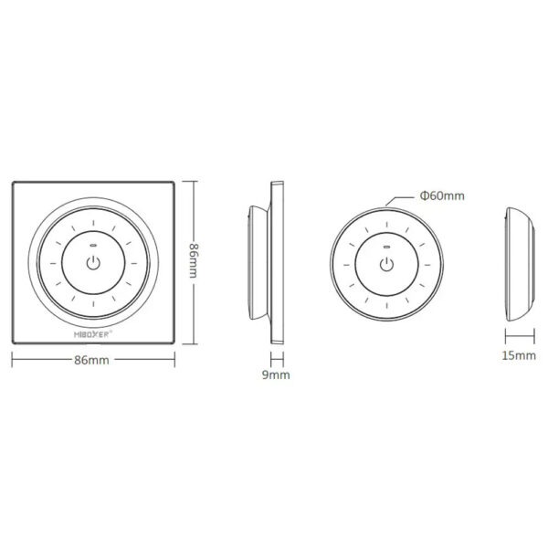 MIBOXER-K3-Magnetic-Dimming-Remote-Panel-Dimension