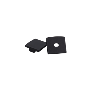 ELISSA D-LIne Profile Black End Caps, Set