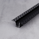 XE LUCILLE Black Plaster-in Aluminium Profile