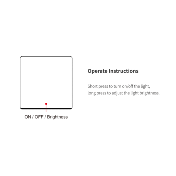 MIBOXER Battery Retractive Switch with Dimming Diagram