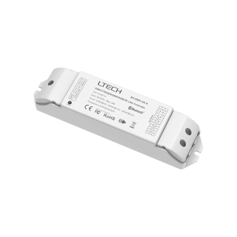 LTECH Bluetooth + DMX512 CV Decoder – 5CH (B5-DMX-4A-S)