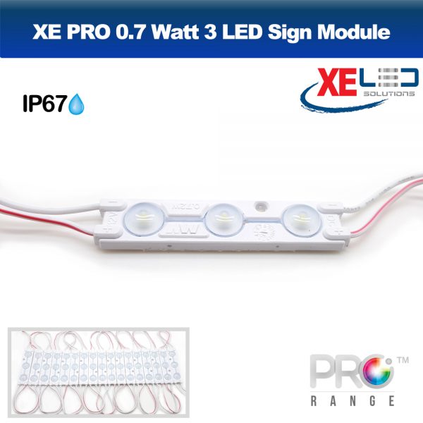 XE PRO 0.7W 3 LED Sign Module IP67 12V Amber