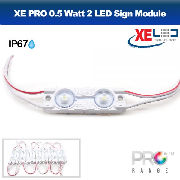 XE PRO 0.5W 2 LED Sign Module IP67 12V Cool White